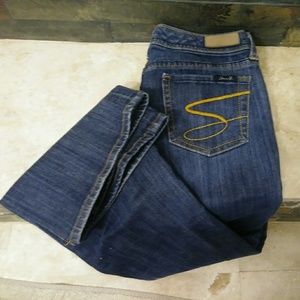 Seven7 Flare Darkwash Lowrise jeans sz 27